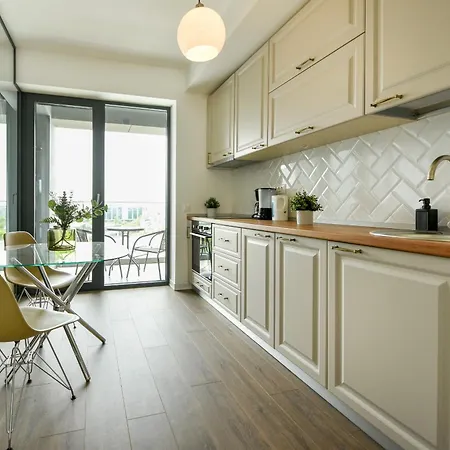 Apartamento Infinite Horizons - Modern Living In North Business District Bucarest Habitación foto